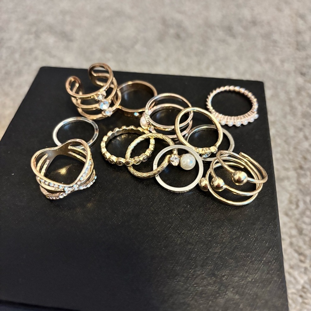 3/$45 Elegant Gold and Silver Ring Set
